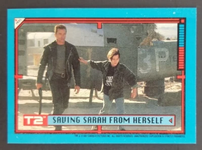 T2 Terminator 1991 Saving Sarah Topps Sticker Card #18 (NM) - Image 1 of 2