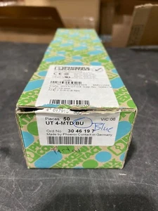 Phoenix Contact UT 4-MTD BU- Blue Feed-through terminal block -Box of 50 new - Picture 1 of 2