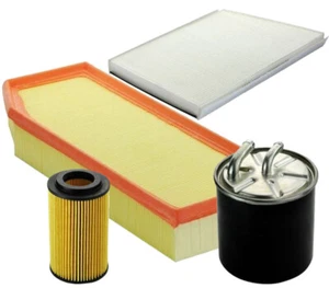 KIT 4 FILTRI TAGLIANDO MERCEDES CLASSE C 220 270 CDI W203 DAL 2000 - Foto 1 di 10