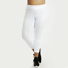 Capri Leggings Yoga Pants Premium Cotton Spandex Soft Breathable Stretchy S-3x