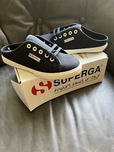 Zapatillas Mujer Superga Azul Marino Mules Sin Cordones Talla 36 Nuevas en Caja Nuevas con Etiquetas - Imagen 1 de 7