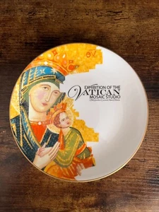 Vatican Mosaic Studio Plate Caverswall 649/1500 Virgin Mary New Orleans - Picture 1 of 3