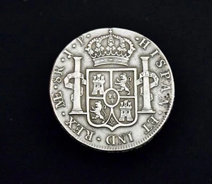 1813 Spanish Peru Silver 8 Reales Ferdinand VII Mint Lima JP KM#117.1 AU details - Picture 1 of 5