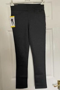 BNWT DKNY Crosshatch Jean Trouser Leggings - Charcoal Black Size S W30” 29.5”leg - Picture 1 of 14