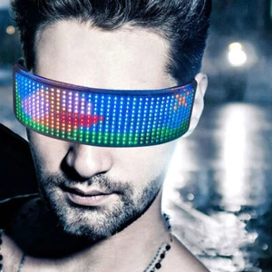 Electronic DIY Magic Bluetooth LED Glasses Shining USB Charge Eyewears - Picture 1 of 6