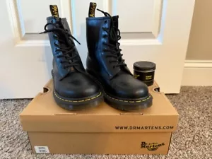 Dr. Martens 1460W Leather Women's Boots 7 US - Black - Picture 1 of 5