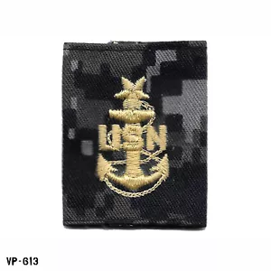USN BDG Blue Digital Senior Chief Petty Officer SRCPO E-8 Parka Tab Vanguard USA - Bild 1 von 1
