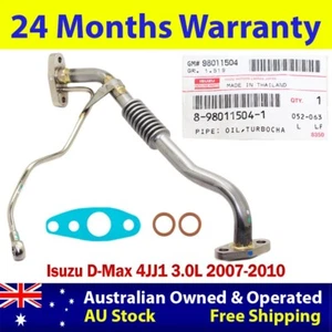 Genuine Turbo Oil Feed Pipe+Gaskets For Isuzu D-Max 4JJ1 3.0L 2007-2010 - Picture 1 of 11