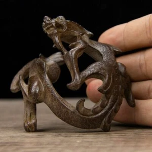 China Antique Manual Sculpture Old Copper Dragon Ornament Collect Old Object - Picture 1 of 9