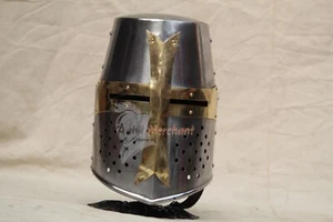 Medieval knight helmet, Templar Armor Helmet, Crusader knight helmet / Halloween - Picture 1 of 4