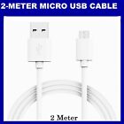 2 Metre Long Micro USB Data Sync Charger Power Cable Lead Fit For Android Phones