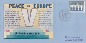 (133688) Peace in Europe GB LLR Society Cover VE Day BFPS 1985 - Picture 1 of 2