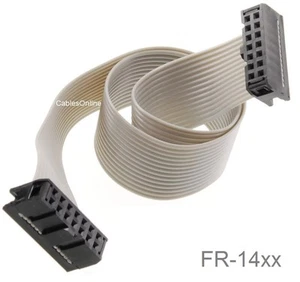 14-Pin (2x7) Female to Female 2.54mm-Pitch 14-wire IDC Flat Ribbon Cable - Picture 1 of 3