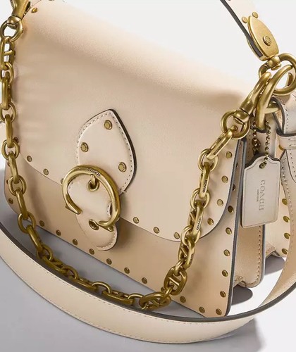 NUOVA borsa a tracolla Coach Beat 18 con rivetti stile n. 4600 