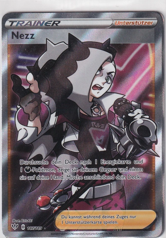 Pokemon Card Flammende Finsternis No. 187/189 Nezz German - Image 1 of 1