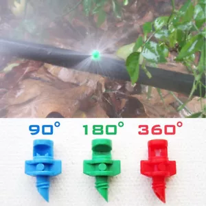 25x Sprinkler System 90°/180°/360° Micro Drip Spray Nozzle Garden Irrigation Fog - Picture 1 of 12