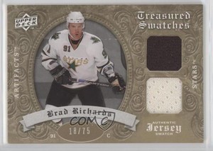 2008 Upper Deck Artifacts Treasured Swatches Dual Gold /75 Brad Richards #TSD-BR