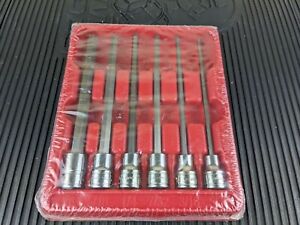 Snap On Tools NEW 206EFAL 6 pc 3/8" Drive SAE Extra-Long Hex Bit SET