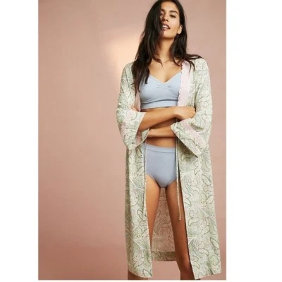 Anthropologie Floreat Paisley floral Robe new nwt XS green color - Image 1 of 4