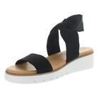 Corso Como Womens Blayke Black Open Toe Wedge Sandals 9.5 Medium (B,M)  3868