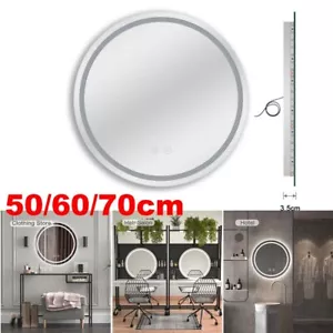 50/60/70cm LED RUNDER BADSPIEGEL 3 FARBE & DIMMBAR WANDSPIEGEL FÜR BADEZIMMER - Bild 1 von 22