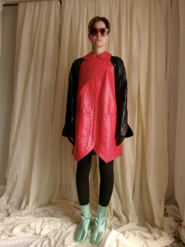 Cappotto in tessuto rivestito da passerella Balenciaga SS2011 di Nicolas Ghesquière FR 40 US 8