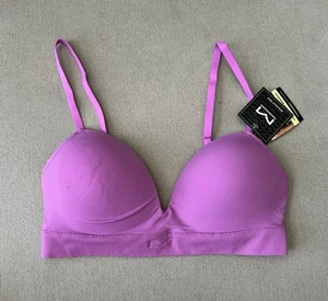 Maidenform Reggiseno Bralette Donna Piccolo Viola Fondamentalmente Sexy Elasticizzato 34A 36A 34B - Foto 1 di 13