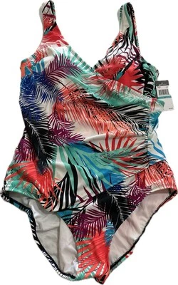 Traje de baño de una pieza para mujer Jantzen multicolor talla 16 venta al por menor $92 Foto 1 de 4