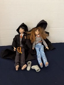 2er Set, Harry Potter & Hermine Granger Gelenkpuppen, ohne Zauberstäbe - Bild 1 von 5