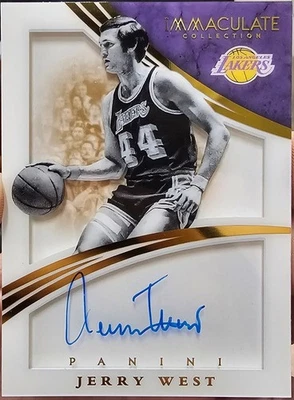2014-15 Panini Immaculate Collection Jerry West Auto #SH-JW Shadowbox /35 - Image 1 of 3