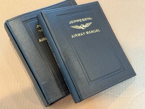 1" or 2" Leather Jeppesen Airway Manual 7-Ring Binder Notebook Aviation EMPTY - Picture 1 of 10