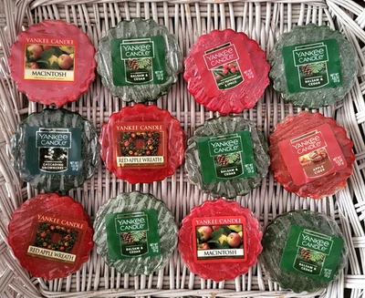 Lote de 12 tartas de cera Yankee Candle aromas de invierno de Navidad Foto 1 de 4