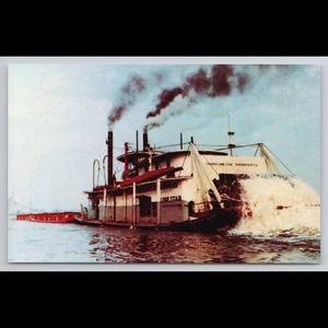 Postal de colección vapor estrella solitaria LeClaire Iowa 1968 vista panorámica sin publicar - Imagen 1 de 4