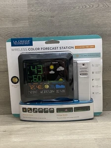 La Crosse Technology Wireless Color Forecast Station 308-1416, Black - NEW - Picture 1 of 16