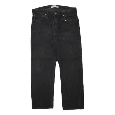 LEVI'S 505 Mens Black Regular Fit Straight Denim Jeans W38 L30 Classic Style - Image 1 of 4