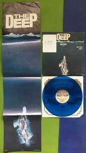 THE DEEP OST~NM- BLUE VINYL w/RARE POSTER~1977 CASABLANCA LP~JOHN BARRY~SUMMER - Picture 1 of 3