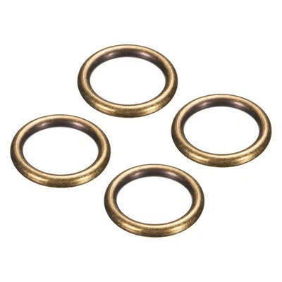 Anel O de metal, 4 peças 1,4 polegadas OD 1 polegada ID 5mm de espessura ouro escuro sem costura - Imagem 1 de 4