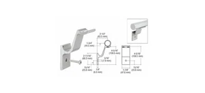 CRL Metallic Silver Quick Connect Aluminum Hand Rail Bracket for 1-1/2" D Tubing - Picture 1 of 3