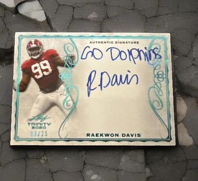 2020 Leaf Trinity Bronze Foil Raekwon Davis Inscriptions Auto RC /25 - Image 1 of 2