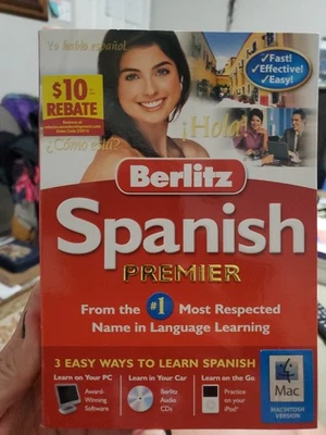 CD de audio de software Berlitz Spanish Premier versión completa para Windows y Mac Foto 1 de 4