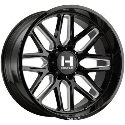 Llanta de rueda fresada negra One 22x10 Hostile H120 Vulcan 6x5,5/6x139,7-25 106,1 Foto 1 de 3