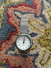 VINTAGE Rare USA Olympics Stainless Steel Silver Quartz Watch