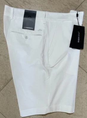 Pantalones Cortos J. Lindeberg Para Hombres Golf Vent GMPA06869 Blanco Talla 30" Nuevos con Etiquetas Foto 1 de 4