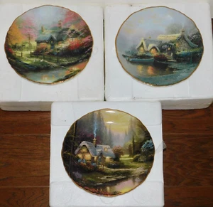 Thomas Kinkade Romantic Hideaways Teller LOT 3 Sammler Cottages Home Lodge - Bild 1 von 9
