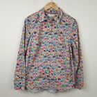 Boden Floral Blouse Top Women's UK 14 Multicoloured Button Up Cotton Shirt