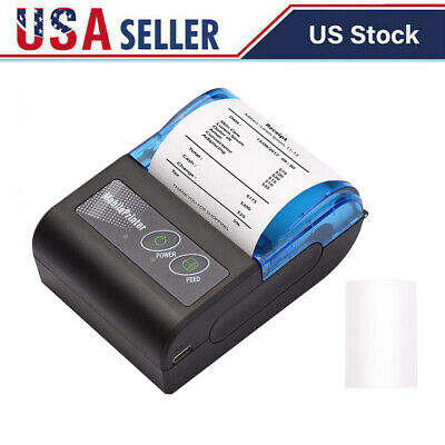 Portable Mini USB & BT Thermal Label Printer 58mm Wireless POS Receipt Handheld • 26.31$