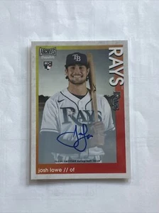 Josh Lowe 2022 Topps Archives Snapshots Auto #14 RC Tampa Bay Rays - Picture 1 of 2