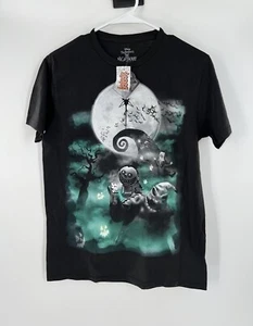 NIGHTMARE BEFORE CHRISTMAS T-Shirt Spencer’s Tim Burton NEW NWT Black Sz M - Picture 1 of 6