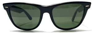 Vintage Ray Ban Wayfarer II Sunglasses L1724 B & L UV Glass G 15 USA Black 80s - Picture 1 of 24