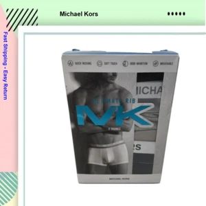 Michael Kors Men's Trunk Pack of 2 Ultimate Rib, Grey/Black, XL - Picture 1 of 3